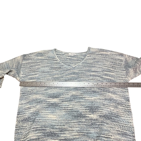 MADEWELL Cotton Blend Southbrook Open Stitch Pullover V-Neck Sweater Space Dye - Picture 7 of 10